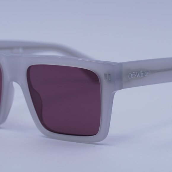 Off-White OERI109 LAWTON 0928 Sunglasses Grey Square Frame, Burgundy Lenses